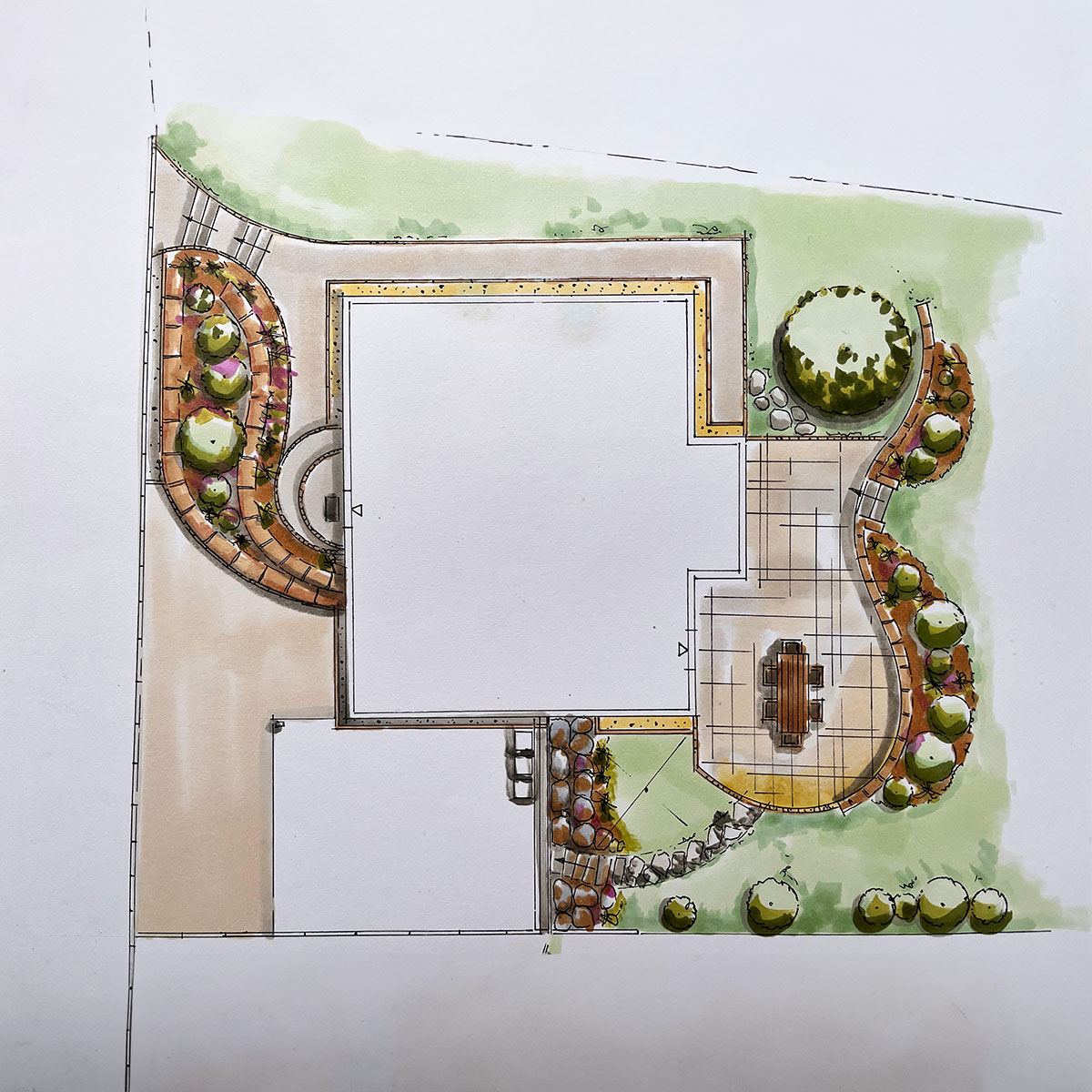 Gartenplanung mit Zeichnung von der Doppel-Hans GmbH aus Wiesenbad OT Wiesa
